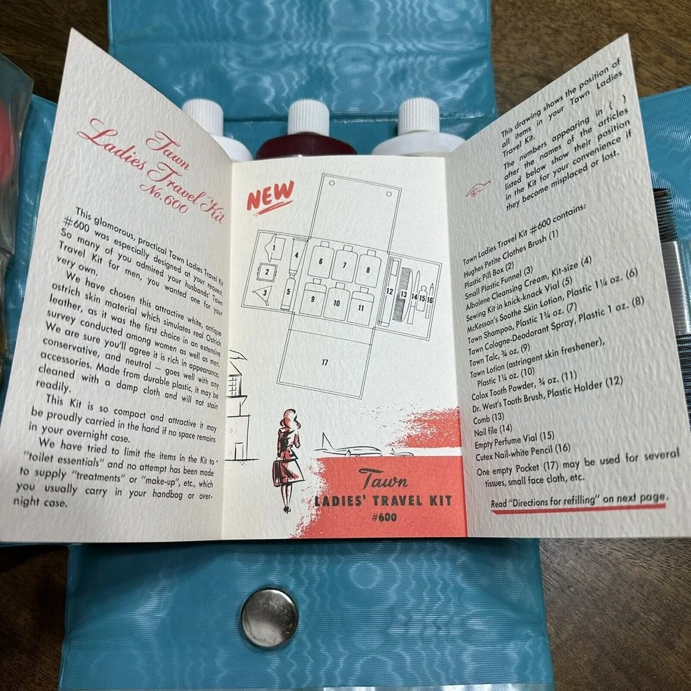 Tawn ladies travel kit‎ No. 600 new old stock Featured In The Smithsonian Museum